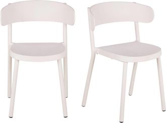 Maisons du monde Set de 2 sillas profesionales de polipropileno moteado beige