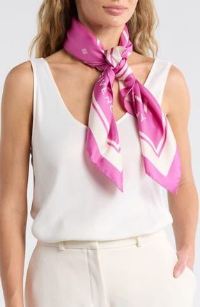 Givenchy Logo Silk Square Scarf in Pink Ivory at Nordstrom Rack