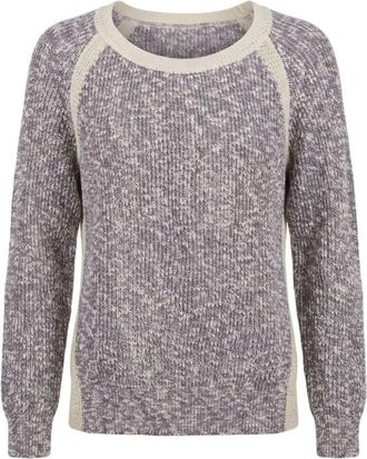 Trussardi Trui met Melange-effect Ronde Hals - Heren - Truien - Grijs - Maat: XS Katoen