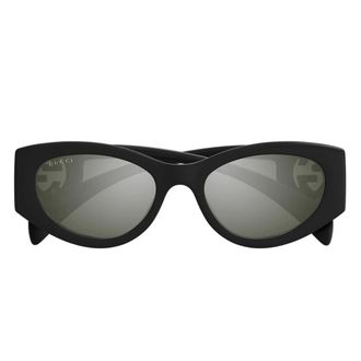 Gucci Sunglasses, female, Black, Size: 54 MM Rectangular Sunglasses