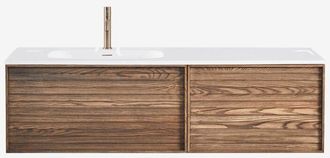 Sklum Conjunto De Mueble De Ba&ntilde;o En Madera Con Lavabo Integrado Solea Sklum