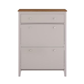 SoBuy Armario zapatero con un caj&oacute;n marr&oacute;n 80.2x25.1x108.2cm n&oacute;rdico