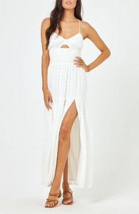 L*Space Calla Smocked Cover-Up Sundress in Cream at Nordstrom Rack, Size X-Large