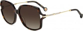 Carolina Herrera Womens HER 0132 G S 58 086 Sunglasses - Brown - One Size