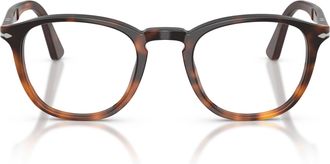Persol 0po3143v Round Acetate Eyeglasses with Tortoiseshell Pattern