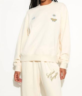 Spiritual Gangster Harmony La Brea Crew Sweatshirt In Butterfly
