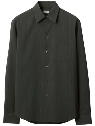 Burberry striped wool shirt - Black