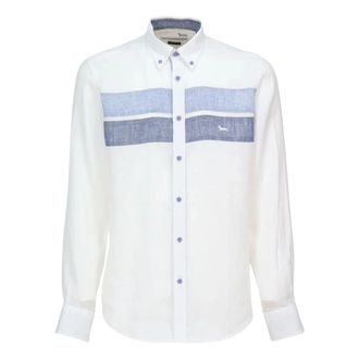 Harmont & Blaine Casual Katoenen Shirt - Heren - Casual Overhemden - Wit - XS - Katoen - Overhemden