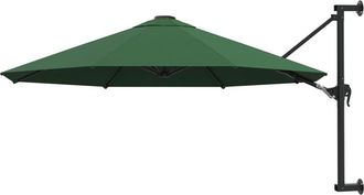 vidaXL Vidaxl - Sombrilla De Pared Con Barra De Metal Verde 300 Cm