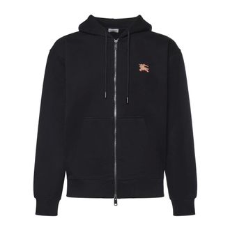Burberry Sudadera con cremallera y etiqueta Check - Sweatshirts & Hoodies - Hombre - Negro - S