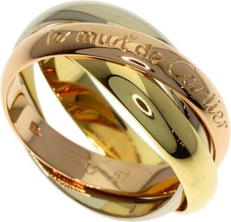 Cartier Trinity Pink White Yellow Band Ring (Pre-Owned)