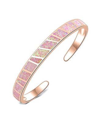 Liv Oliver 18K Rose Gold 26.75 Ct. Tw. Opal Cuff Bangle