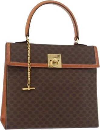 Celine Pre-owned Handbags, female, Brown, Size: ONE SIZE Pre-owned Vintage Macadam Hand Bag