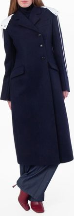 Ferragamo Double-Breasted Wool Coat, Brand Size 44 ( US Size 10 )