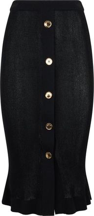 Moschino Rokken, Dames, Zwart, S, Polyester, Lange rok