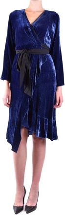 Diane Von F&uuml;rstenberg Kleedjes - Dames - Wikkelkleedje - Blauw - XS - Kleedjes