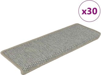 vidaXL Vidaxl - Alfombra Autoadhesiva Escalera Sisal 30 Uds 65x21x4 Cm Green