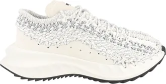 Valentino VLogo Suede Crochet Low-Top Sneakers