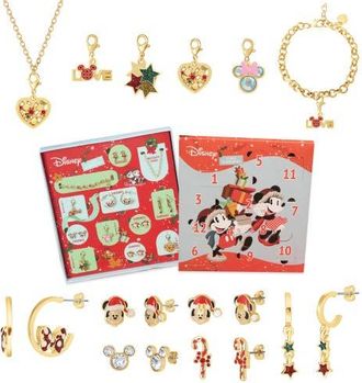Disney Mickey & Minnie Advent Calendar 12-Piece Jewelry Set in Multicolor at Nordstrom