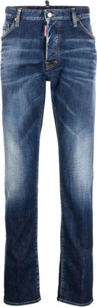 Dsquared2 5 Pockets Broek - Heren - Regular Fit Jeans - Blauw - 2XL - Katoen - Jeans
