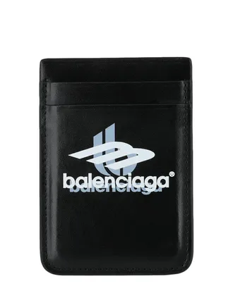 Balenciaga Cash Magnet Leather Card Holder