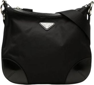 Prada Pre-owned Nylon Crossbody Bag - Dames - Vintage Schoudertas - Zwart - ONE Size - Nylon - Vintage