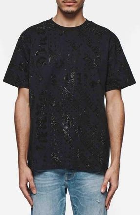 Purple Rhinestone Heavyweight Jersey T-Shirt in Black at Nordstrom Rack, Size Large