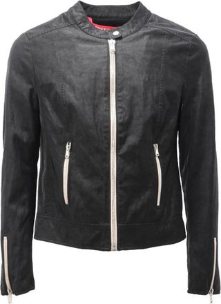 Freedomday April Zwart Eco-Leren Jas Vrouwen - Dames - Zomerjassen - Zwart - S - Jassen