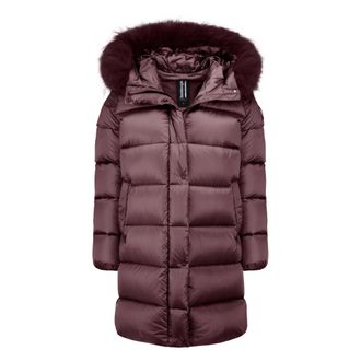 Bomboogie Lange donsjas - Dames - Mantels - Rood - Maat: XS Nylon