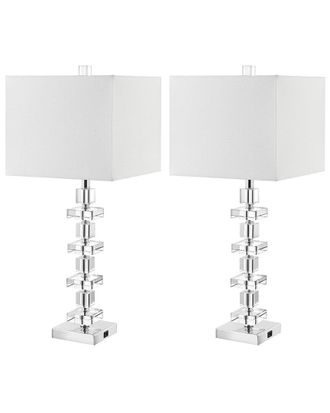 Safavieh Set Of 2 Deco Crystal Table Lamps