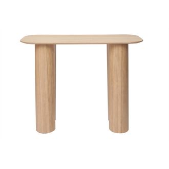Miliboo Mesa Consola De Dise&ntilde;o De Madera Clara 100 Cm Foleen