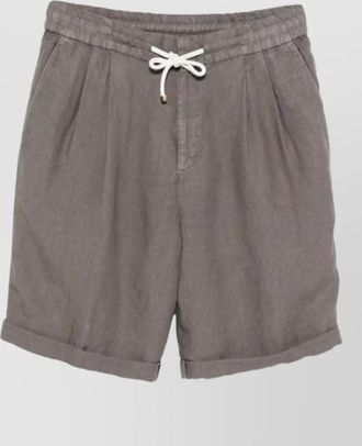 Brunello Cucinelli linen drawstring chino shorts