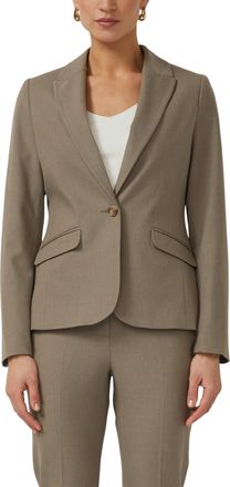 s.Oliver Black Label Jackenblazer S.OLIVER BLACK LABEL, Damen, Gr. 34, schwarz beige, Web, Obermaterial: 62% Polyester, 33% Viskose, 5% Elasthan, meliert, unifarben, slim 