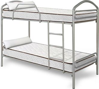 HOGAR 24 Hogar24 - Litera Met&aacute;lica + 2 Colch&oacute;nes Flexitex Con Tejido 3d Y Aloe Vera, Altura 18 Cm + Almohada De Fibra, 80x200 Cm