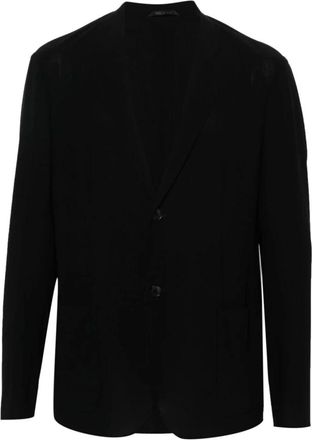 Giorgio Armani Blazer met Revers - Heren - Blazers - Blauw - 2XL - Wol - Jassen