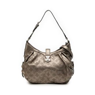 Louis Vuitton Pre-owned Shoulder Bags, female, Gray, Size: ONE SIZE Pre-owned Leather Hobo Bag