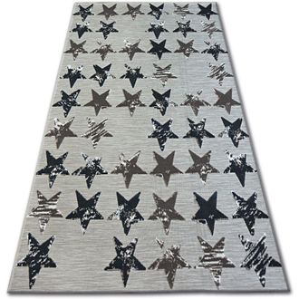 RugsX Alfombra Lisboa 27219/975 Estrellas Estrellitas Marr&oacute;n Brown 200x290 Cm