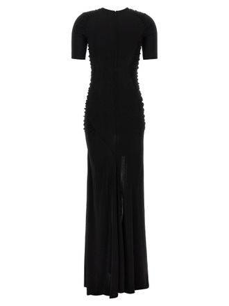 Victoria Beckham Asymmetrical Ruffle Maxi Dress - Black