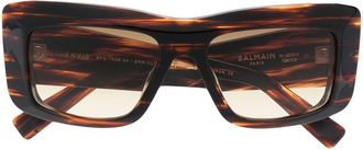 Balmain Envie square-frame sunglasses - women - Acetate - 54 - Brown
