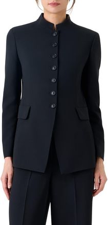 Akris Kev Wool Blend Jacket in Black at Nordstrom, Size 12