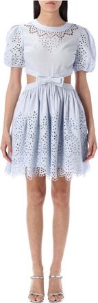 Self Portrait Dames, Jurken, Blauw, Maat: XS Katoen