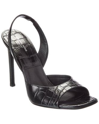 Michael Kors Marisa Croc-Embossed Leather Slingback Sandal