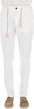 Eleventy Pantalone Jogger - Heren - Chinos - Wit - W34 - Katoen - Broeken
