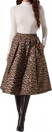Astr Andolina Midi Skirt In Leopard