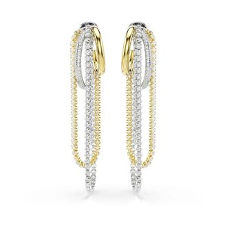 Swarovski Accessoires, Dames, Grijs, ONE Size, Hyperbola Oorhangers