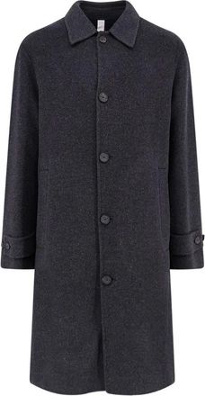 Hev&ograve; Cappotto in lana Loconiad - - Coats - Uomo - Grigio - XL