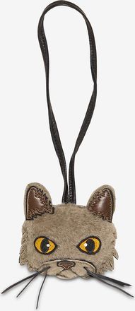 Agnelle Taschen-Charm aus Leder und Shearling Persian