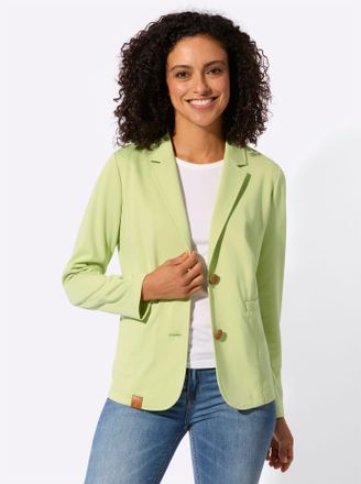 Casual Looks Jackenblazer CASUAL LOOKS Blazer, Damen, Gr. 36, pistazie, 76% Polyester, 20% Viskose, 4% Elasthan, Blazer Jackenblazer