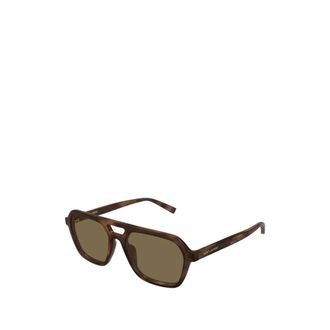 Saint Laurent Accessoires, unisex, Bruin, ONE Size, Aviator Zonnebrillen