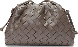 Tiffany & Fred Hand-Woven Leather Crossbody Pouch